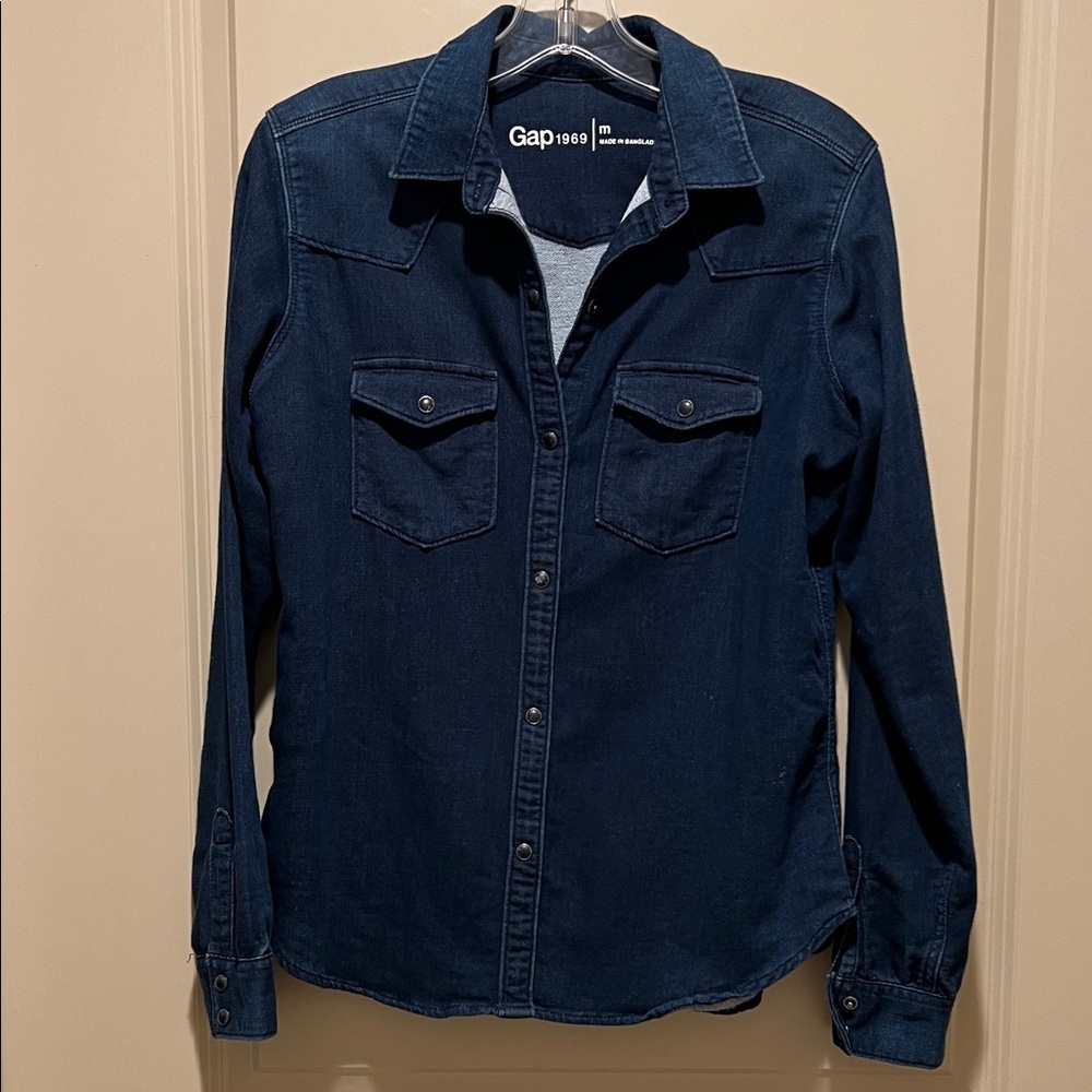 GAP Indigo Denim Button-Up Shirt